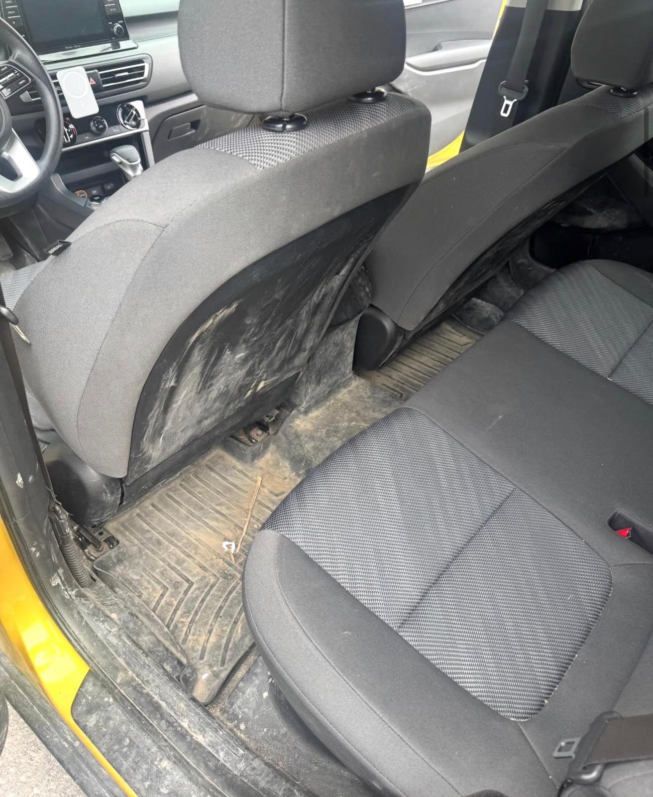 Vehicle interior before detailing